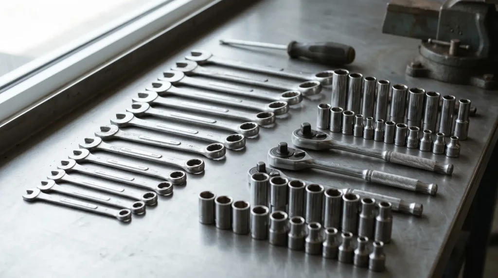 Professionella verktyg i Bennys Bilverkstad